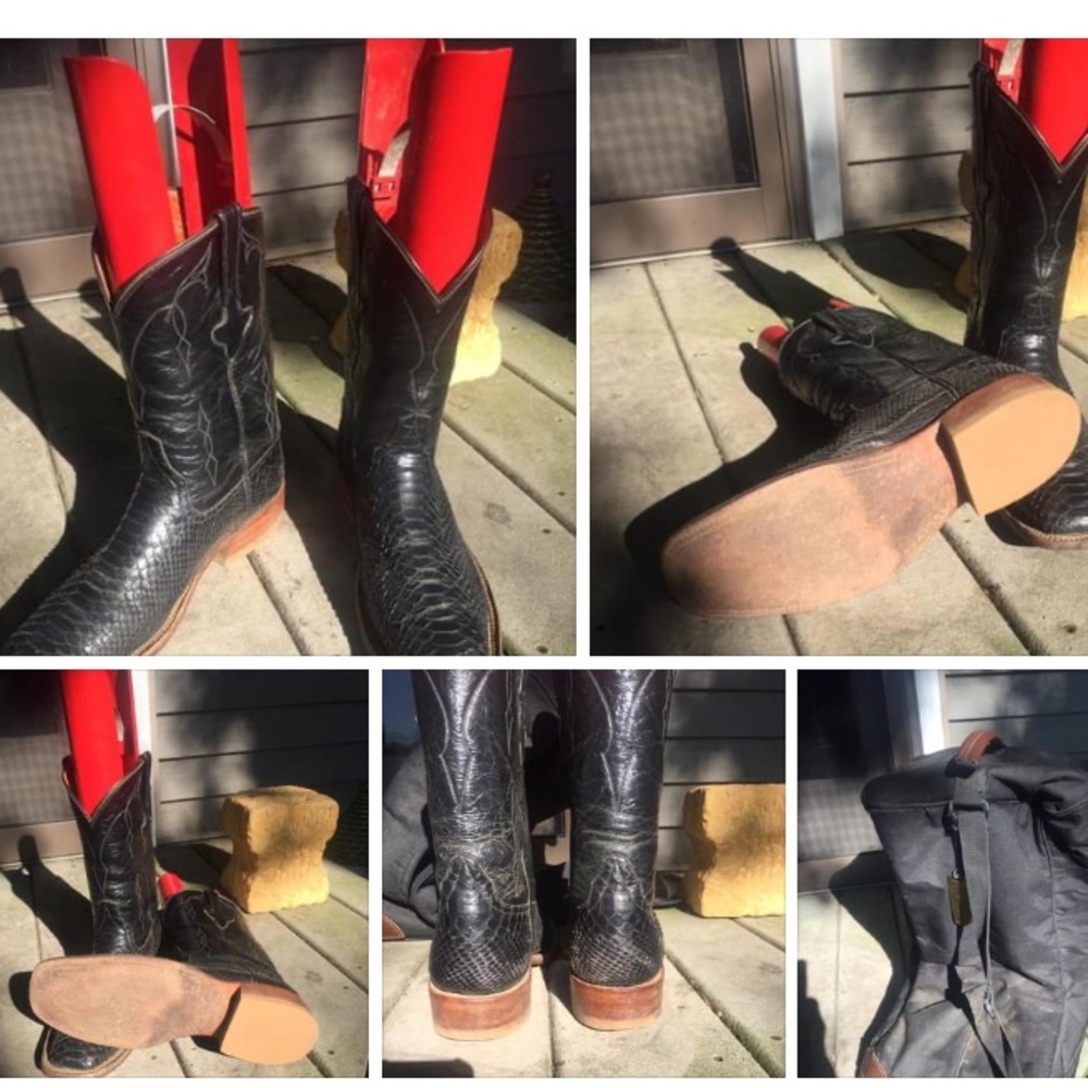 9 1/2 Mens Rios of Mercedes, Black Snake Skin. We’ll taken care of.